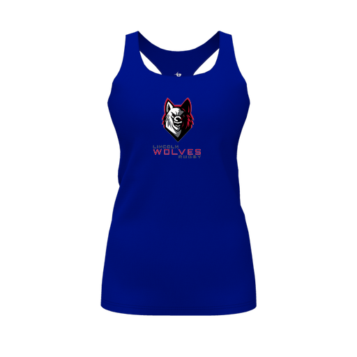 [FT0TRBRY-FYS-LOGO2] Decker Racerback Tank Top (Female Youth S, Royal, Logo 2)