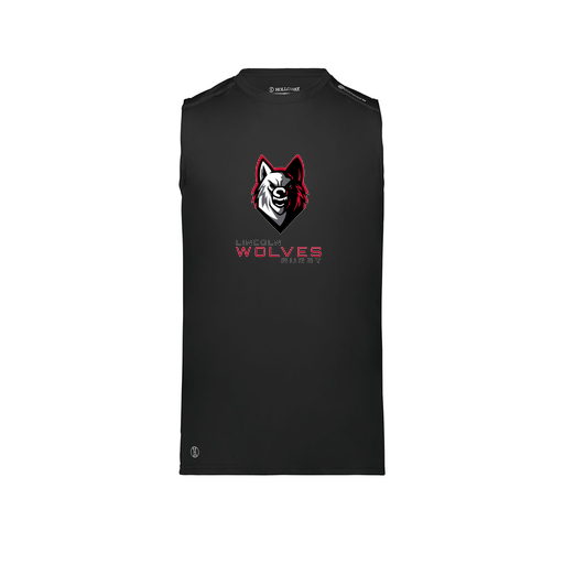 [222593.080.S-LOGO2] Men's CoolDry TankTop (Adult S, Black, Logo 2)