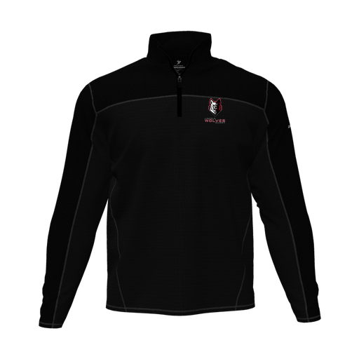 [CUS-DFW-QTRZ-PER-LSL-BLK-AS-LOGO1] Quarter Zip Pullover (Adult S, Black, Logo 1)