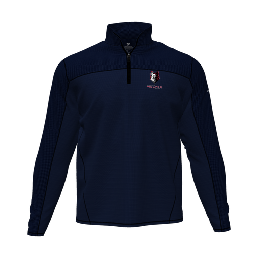 [CUS-DFW-QTRZ-PER-LSL-NVY-AS-LOGO1] Quarter Zip Pullover (Adult S, Navy, Logo 1)