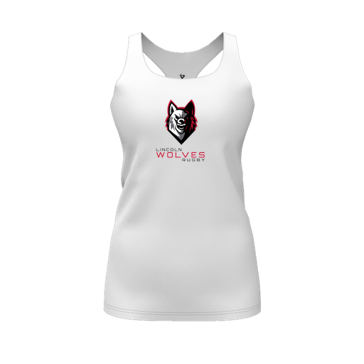 [FT0TRBWH-FYS-LOGO2] Decker Racerback Tank Top (Female Youth S, White, Logo 2)