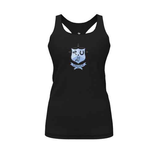 [FT0TRBBK-FYS-LOGO1] Decker Racerback Tank Top (Female Youth S, Black, Logo 1)