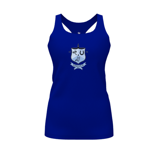[FT0TRBRY-FYS-LOGO1] Decker Racerback Tank Top (Female Youth S, Royal, Logo 1)