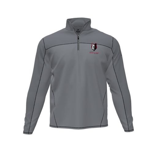 [CUS-DFW-QTRZ-PER-LSL-GRY-AS-LOGO2] Quarter Zip Pullover (Adult S, Gray, Logo 2)