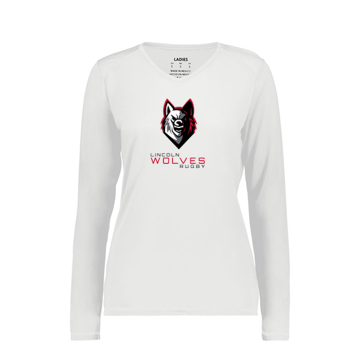 [6847.005.XS-LOGO1] Women's SoftTouch Long Sleeve (Female Adult XS, White, Logo 1)