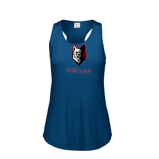 [FT0TUBNV-FAS-LOGO1] Ladies Tri Blend Tank Top (Female Adult S, Navy, Logo 1)