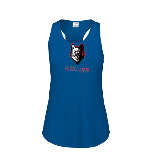 [FT0TUBRY-FAS-LOGO1] Ladies Tri Blend Tank Top (Female Adult S, Royal, Logo 1)