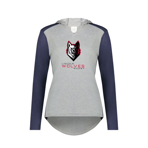 [6902.29V.XS-LOGO1] Ladies Vintage Hoodie (Female Adult XS, Navy, Logo 1)