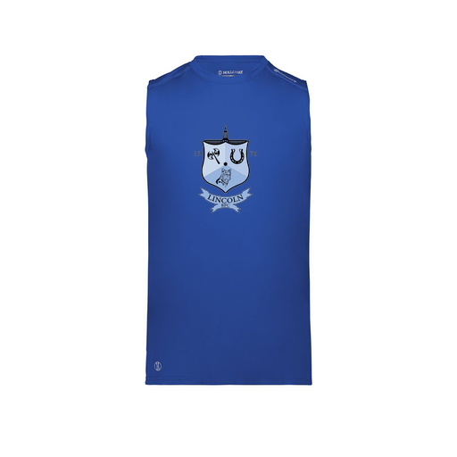 [222593.060.S-LOGO1] Men's CoolDry TankTop (Adult S, Royal, Logo 1)