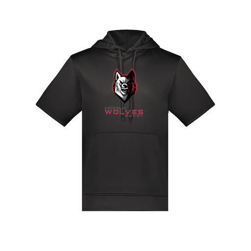 [6871.080.S-LOGO1] Men's Dri Fit Short Sleeve Hoodie (Adult S, Black, Logo 1)