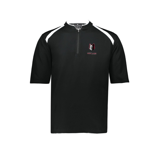 [229581-AS-BLK-LOGO1] Men's Dugout Short Sleeve Pullover (Adult S, Black, Logo 1)