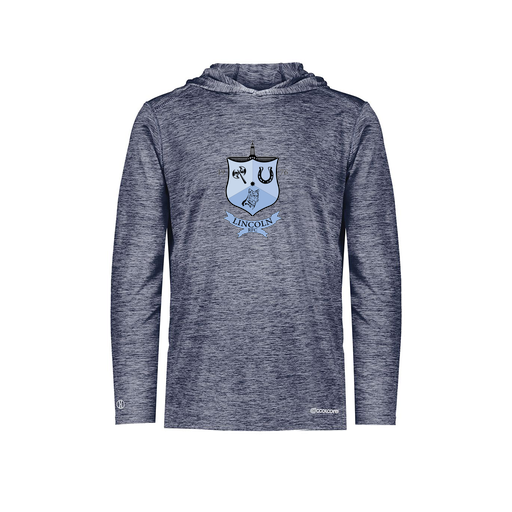 [FOLHCGNV-AS-LOGO1] Decker Men's Charge Hoodie (Adult S, Navy, Logo 1)