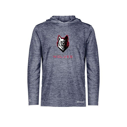 [FOLHCGNV-AS-LOGO2] Decker Men's Charge Hoodie (Adult S, Navy, Logo 2)