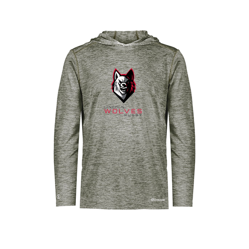 [FOLHCGGY-AS-LOGO2] Decker Men's Charge Hoodie (Adult S, Gray, Logo 2)