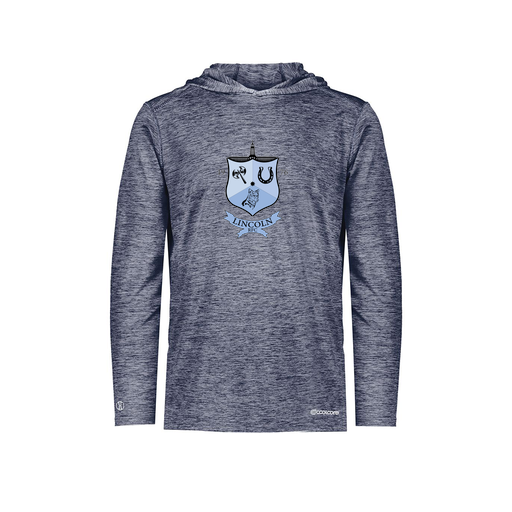 [FOLHCGNV-YS-LOGO1] Decker Youth Charge Hoodie (Youth S, Navy, Logo 1)