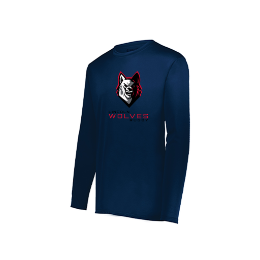 [222822.065.XS-LOGO1] Men's LS Smooth Sport Shirt (Adult XS, Navy, Logo 1)