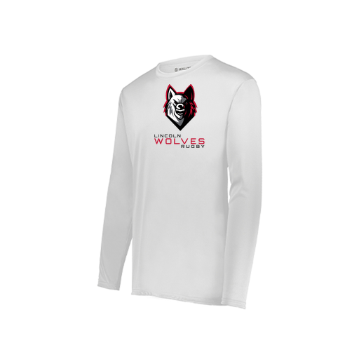 [222823.005.S-LOGO1] Youth LS Smooth Sport Shirt (Youth S, White, Logo 1)