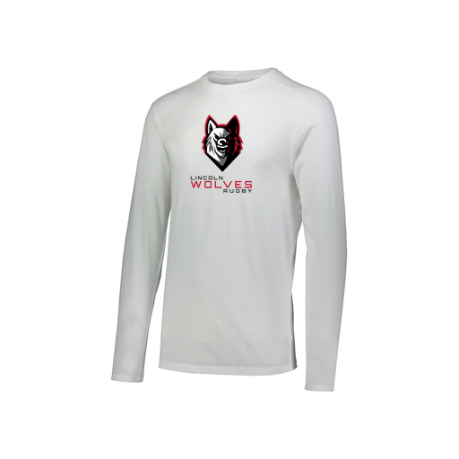 [FTLCUBWH-YS-LOGO2] Decker Youth Tri-Blend T-Shirt - Long Sleeve (Youth S, White, Logo 2)